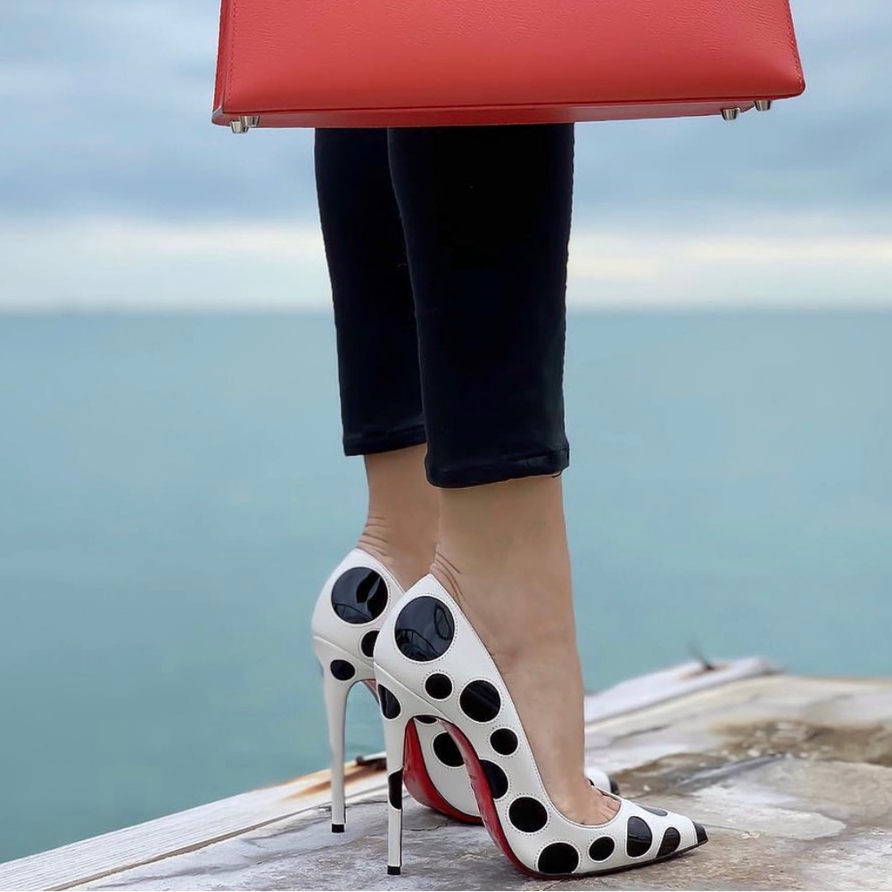 CHRISTIAN LOUBOUTIN SO KATE 120mm BUBBLE LATTE/BLACK